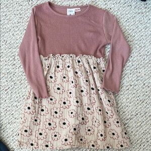 Zara Kids Casual Dress in Pink and Cream